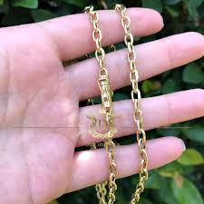 Corrente Fabricada Em Ouro 18k 750 Oca Com Aproximados 12 Gramas Modelo Cartier Possui Fecho Canhao Cilindrico Com Trava De Em 2020 Correntes Joalheria Cartier