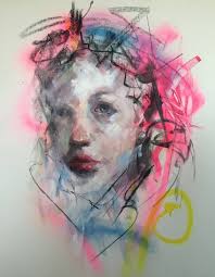 Waiting Painting Portrait Painting Lip Art Painting Art