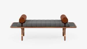 The upholstered bench with back will work very well for people looking for an uncluttered look in their interior space. Unique Bench Designs Upholstered Bench With Bolsters Manhattan By Ekaterina Elizarova