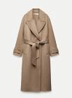 BELTED WOOL BLEND COAT - Mid Camel Zara
