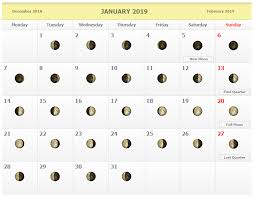 january 2019 moon phases calendar moon schedule full moon