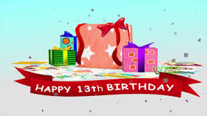 See more ideas about birthday party, 13th birthday boys, 13th birthday parties. Happy 13th Birthday Present Animation Youtube