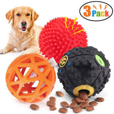 Maybe you would like to learn more about one of these? 3pack Dog Treat Ball Interactive Food Dispensing Dog Toy Dog Puzzle Toys For Boredom Dog Squeaky Balls Non Toxic Interactive Dog Toys Dog Teething Toys For Puppy Small Dog Training And Playing Buy