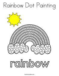 Free printable halloween coloring pages. Rainbow Dot Painting Coloring Page Twisty Noodle
