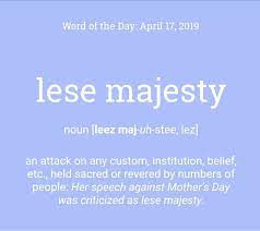Lese Majesty Advanced English Vocabulary English Vocabulary Words English Words