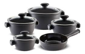 O jogo de panelas tramontina sicília em alumínio com revestimento interno e externo antiaderente sta. Conjunto De Panelas De Ceramica Ceraflame 5 Pecas