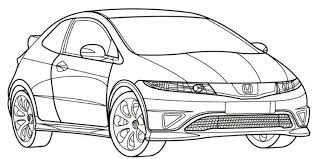 Honda Civic Type R Coloring Page Coloriage Honda Vehicules