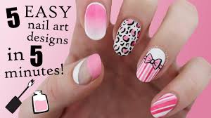 Are you searching for a couple of easy nail designs that you could totally do on your own at home? Five In Five Easy Pink Nail Art Designs Nailed It Nz Youtube