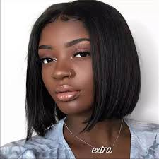 Human Hair Lace front Wig 8 Inch 130%
