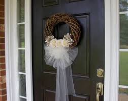 Wedding Wreaths Wreaths Bridal Wreath Bridal Shower Gift Wedding Decor Bride Front Door Bridal Shower Rustic Bridal Shower Wreaths Bridal Shower Backdrop