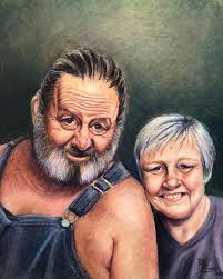 Sketch of Little Cowan School lunch scene from the 1940s