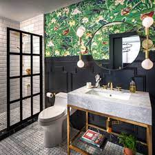 It is a small space so we could use it to cover the shower wall as well as the wall behing the vanity for continuity purpose and to make the bathroom. 75 Beautiful Eclectic Bathroom Pictures Ideas June 2021 Houzz