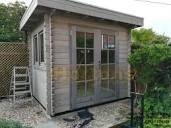 2.5m x 2.0m Garden Log Cabin Summehouse [Woodpro 26403] :