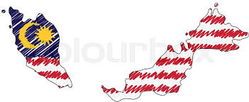Malaysia's flag was adopted on september 16, 1963. Malaysia Map Hand Drawn Sketch Vector Stock Vector Colourbox