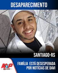 Santiago: Davi Mello está desaparecido desde a madrugada de segunda! O  telemoto Davi Mello, de 30 anos, está desaparecido desde a madrugada de  segunda-feira, 1° de dezembro, quando saiu de casa, por