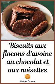 Biscuits Aux Flocons D Avoine Chocolat Noisettes En 2020 Biscuits Chocolat Noisette Noisette