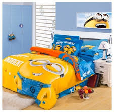 Bring your favorite minions to your space with this fantastic sheet set! Minion Bed In A Bag Bedding Set King Queen Size Cartoon For Kids Bedspread Duvet Cover Sheets Bedroom Quilt Linen Fashion Cotton Bedding Set For Kids Bedding Bed Linenbed Rails For Twin Bed