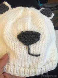 Make a trip to your yarn stash for the perfect bear colored yarn and knit your little bear a cozy and super fast hat. Little Polar Bear Hat Knitting Pattern Little Red Window