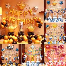 Baby birthday decoration in blue with bottles of milk and cupcakes. Baby Children Age Boys And Girls Birthday Party Balloon Decoration Scene Set Theme Background Wall Shopee Philippines