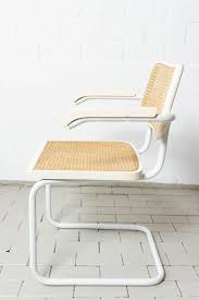 Freischwinger Stuhl Weiss Breuer Thonet Stil S 64 Armlehnen Stahlrohr Design Bauhaus Wiener Geflecht Vintage Hygge Skandi S32 S64 Cesca Home Decor Decor Home