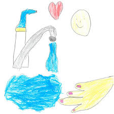 Easy drawing of earth and corona. Influenza