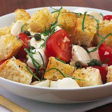 Brotsalat Mit Mozzarella Und Tomaten Rezept Rezepte Brotsalat Leckere Salate