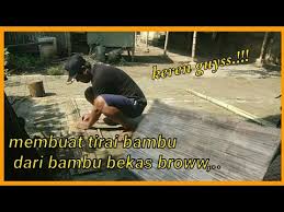 Mengapa memilih kerajinan dari bambu? Tutorial Cara Membuat Tirai Bambu Memanfaatkan Bambu Sisa Penyanggah Tiang Cor Coran Youtube