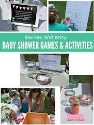 Low Key Baby Shower Games And Activities Easy Baby Shower Games Baby Shower Activities Baby Shower