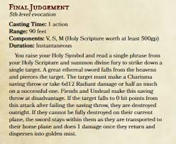 Final Judgement 5th Level Paladin Spell Need Some Final Judgement On This Spell Unearthedarcana