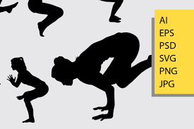Download Yoga Silhouette Graphic By Cove703 Creative Fabrica SVG Cut Files