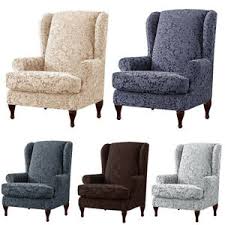 Scroll back to the top of the page. 2 Piece Stretch Jacquard Wing Chair Slipcovers Wingback Arm Chair Sofa Cover Ebay