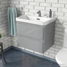 What is the price range for gray bathroom vanities? China Light Grey 600mm Bathroom Basin Sink Wall Hung Vanity Unit China Grey Bathroom Furniture Bathroom Furniture Uk