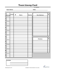 Editable template for baseball field position. 33 Printable Baseball Lineup Templates Free Download á… Templatelab