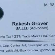 Adv. Rakesh Grover in Opposite Central Jail, Main Gate,Ferozepur