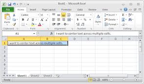 Align your worksheet page horizontally and vertically in excel. Ms Excel 2010 Center Text Across Multiple Cells