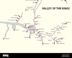Image of map of the Valley of the Kings, illustrating the extensive network of tombs and the ongoing process of discovery.