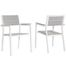 Target.com has been visited by 1m+ users in the past month Modern Urban Contemporary Dining Armchair Outdoor Patio Set Of 2 White Light Grey Steel Walmart Com Walmart Com