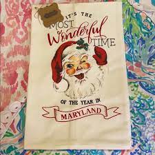 What do people from iceland tend to do in the weeks leading up to christmas? Mud Pie Kitchen Nwt Mud Pie Christmas In Maryland Dish Towel Poshmark