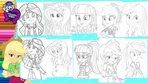 Babs seed, sweetie belle, queen novo, sparkle applejack, apple bloom, gabby, princess skystar, . Coloring My Little Pony All Equestria Girls Compilation Mewarnai Kuda Poni Compilasi Youtube