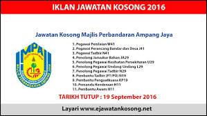 Sehingga kini, mbjb telah memperolehi beberapa iklan kerja kosong terkini kerajaan yang berasal dari majlis perbandaran selayang. Facebook