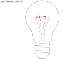 Finalize your light bulb by drawing the wire inside the bulb. How To Draw A Light Bulb Easy Drawing Art