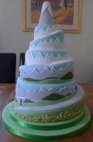 Partially dip the pieces of cake in the cream and arrange them randomly on a large plate, just make sure the layers get smaller as they get higher — in order to create your cake mountain. 21 Mountain Cakes Ideas Mountain Cake Cake Cupcake Cakes