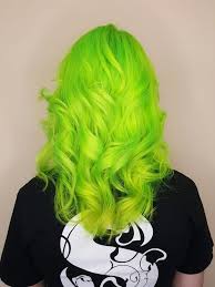 Neon Green Hair Color Sac Stilleri Parlak Saclar Yesil Sac