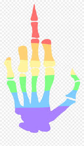 The back of the hand is shown with the middle finger raised. Transparent Skeletal Middle Finger Pride Flags I Middle Finger Tumblr Transparent Clipart 3549176 Pinclipart