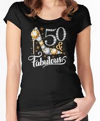 The hanes ecosmart® 50/50 t‑shirt is one of our favorites this season thanks to its classic fit, making it a perfect choice for group ordering. 50th Birthday T Shirt Fifty And Fabulous T Shirt For Ladies Women Fitted Scoop T Shirt By Iclipart 50th Birthday Shirts 30th Birthday Ideas For Women Fabulous Shirts