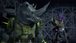 Throw on your shutter shades and turtles shoulder pads, because bebop and rocksteady are, of course, two former hoodlums blessed with the powers of the warthog and rhino, respectively, but who are bebop. Bebop Rocksteady
