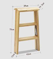 Vtg wood 2 step ladder rustic farm country barn decor garden yard plant stand. Wufeng Wooden Step Ladder 3 Steps Folding Stool Solid Wood 2 Colors39x18x71cm Color Natural Diy Wood Pallet Projects Diy Furniture Building Wooden Step Stool