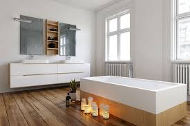 Fliesen an wänden und auf dem boden prägen nach wie vor das bild in den meisten bundesdeutschen badezimmern. Holzboden Im Badezimmer Tipps Und Auswahl Wohn Journal