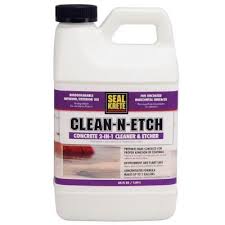 Seal Krete 64 Oz Clean N Etch Etching Solution 411000 The Home Depot Concrete Cleaner Cleaning Concrete Floors