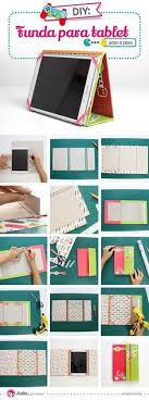 Tutorial Handmade Para Crear Un Funda Para Tablet Casera Utilizando Papeles Scrapbook Y Carton Una Forma Fundas Para Tablet Manualidades Manualidades Faciles